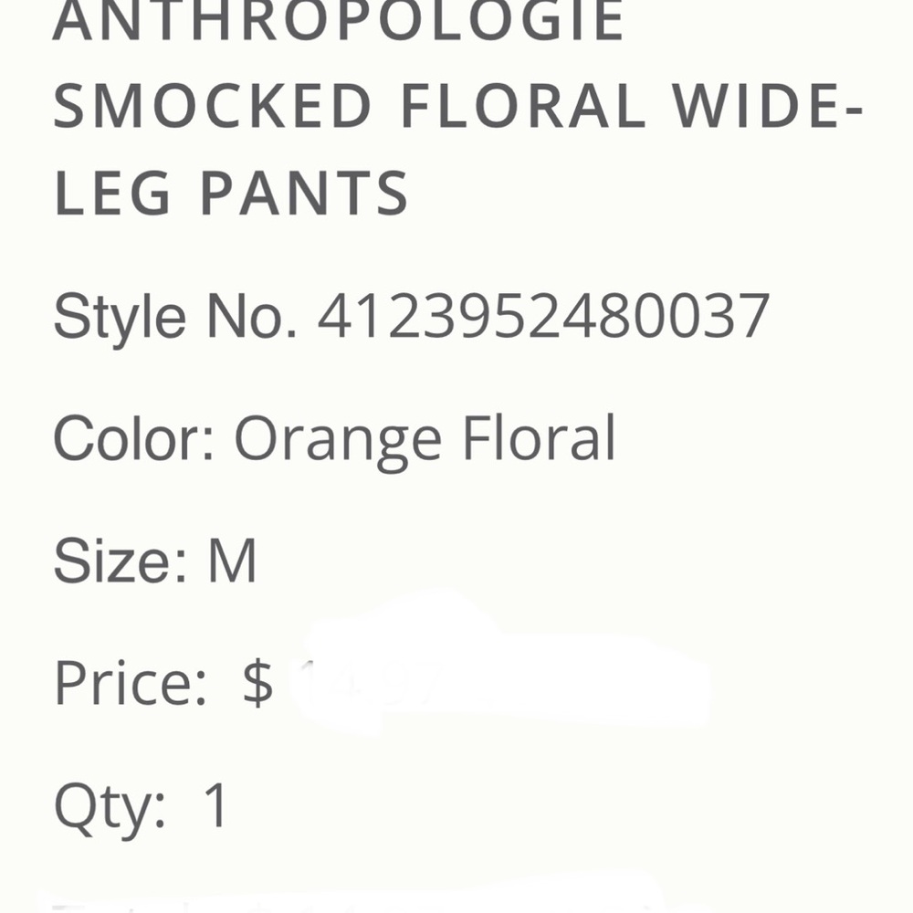 FARM RIO X ANTHROPOLOGIE SMOCKED FLORAL WIDE-LEG PANTS medium xlg - Picture 2 of 7